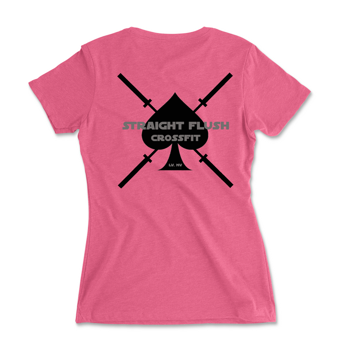 Straight Flush CrossFit Vintage Crossed Barbells - Womens - T-Shirt