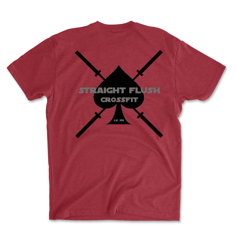 Straight Flush CrossFit Vintage Crossed Barbells - Mens - T-Shirt