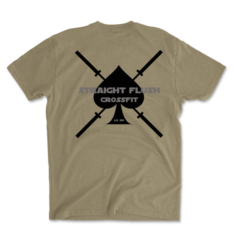 Straight Flush CrossFit Vintage Crossed Barbells - Mens - T-Shirt