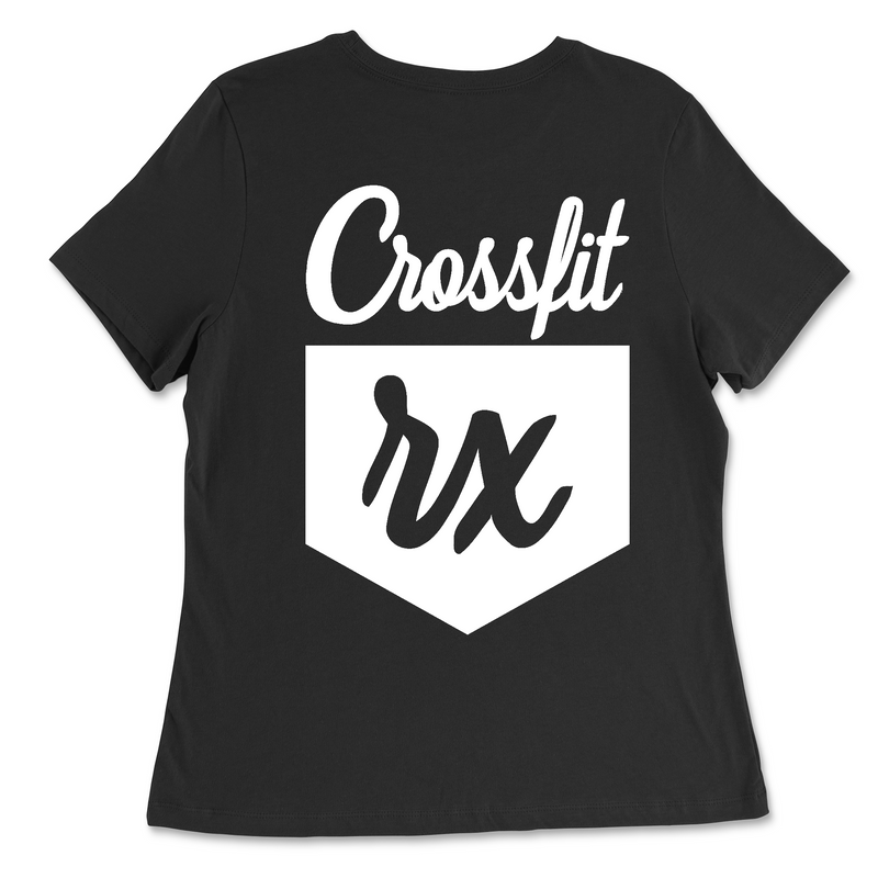 CrossFit RX Cursive (White) Womens - Relaxed Jersey T-Shirt