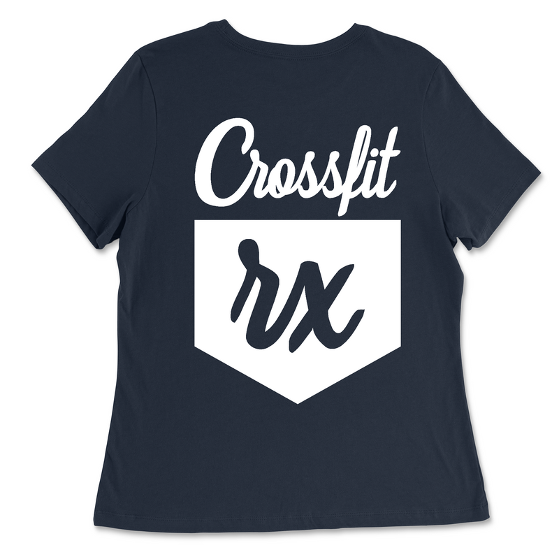 CrossFit RX Cursive (White) Womens - Relaxed Jersey T-Shirt
