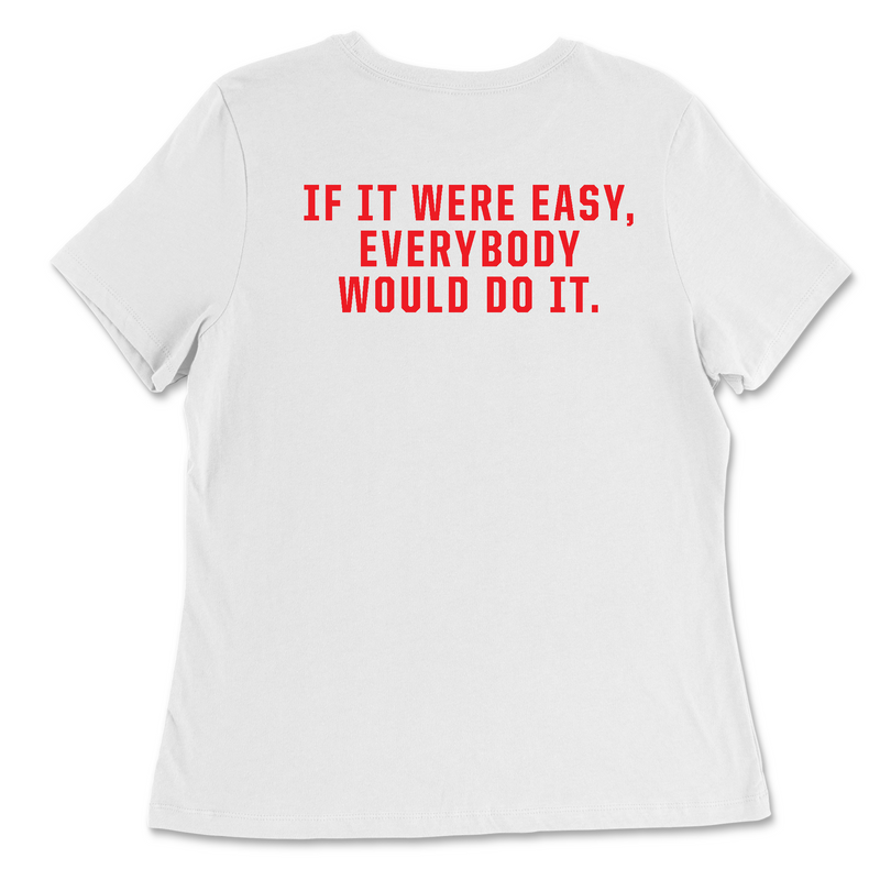 CrossFit Ruston Work Hard (Red) Womens - Relaxed Jersey T-Shirt