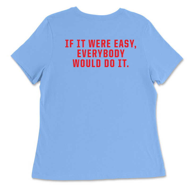 CrossFit Ruston Work Hard (Red) Womens - Relaxed Jersey T-Shirt