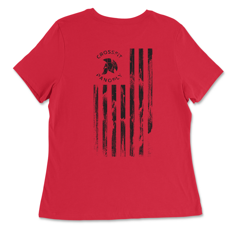 CrossFit Panoply Worn Flag Womens - Relaxed Jersey T-Shirt