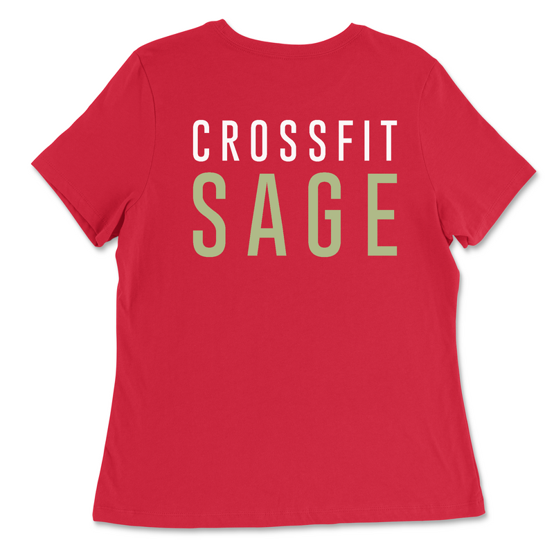 CrossFit Sage CFS White Womens - Relaxed Jersey T-Shirt