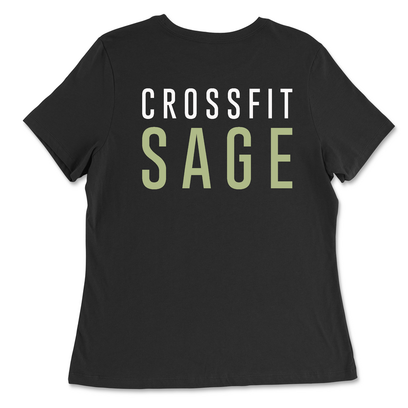 CrossFit Sage CFS White Womens - Relaxed Jersey T-Shirt