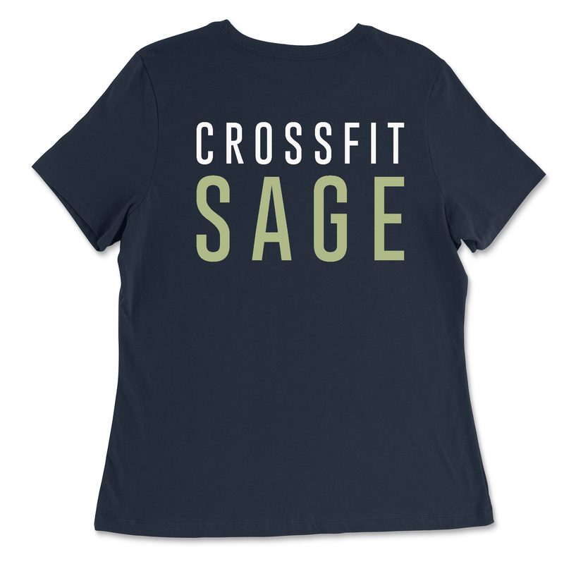 CrossFit Sage CFS White Womens - Relaxed Jersey T-Shirt