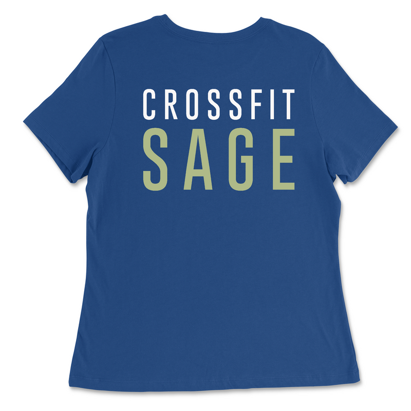 CrossFit Sage CFS White Womens - Relaxed Jersey T-Shirt