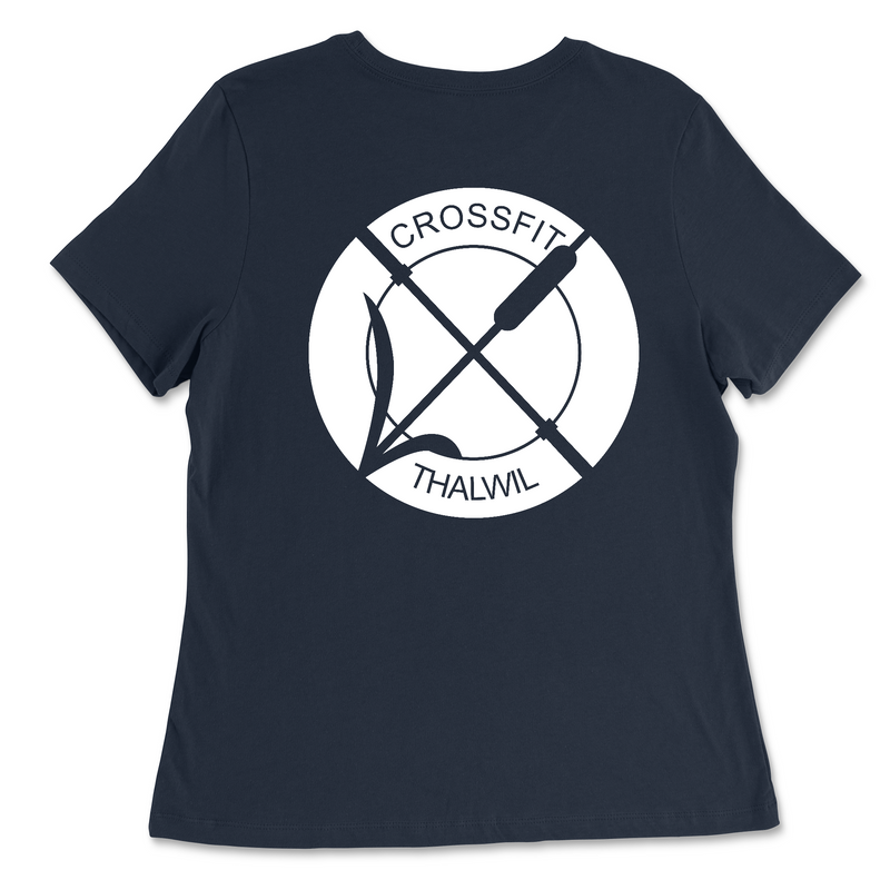 CrossFit Thalwil Pocket (White) Womens - Relaxed Jersey T-Shirt