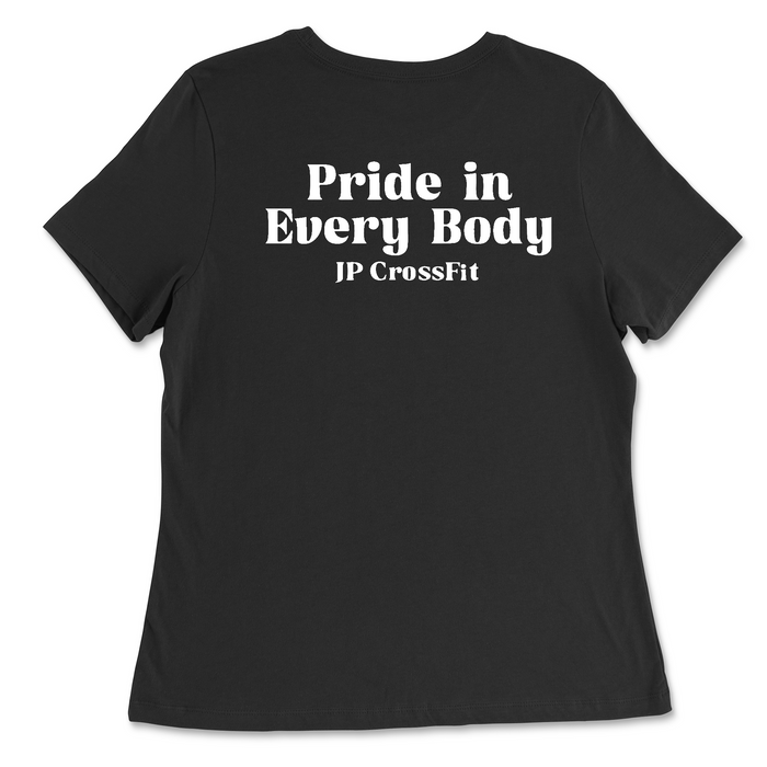 JP CrossFit Pride Flag Barbells Womens - Relaxed Jersey T-Shirt