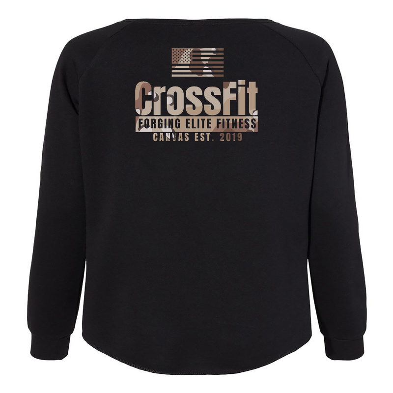 CrossFit Canvas Camo 1 Womens - CrewNeck