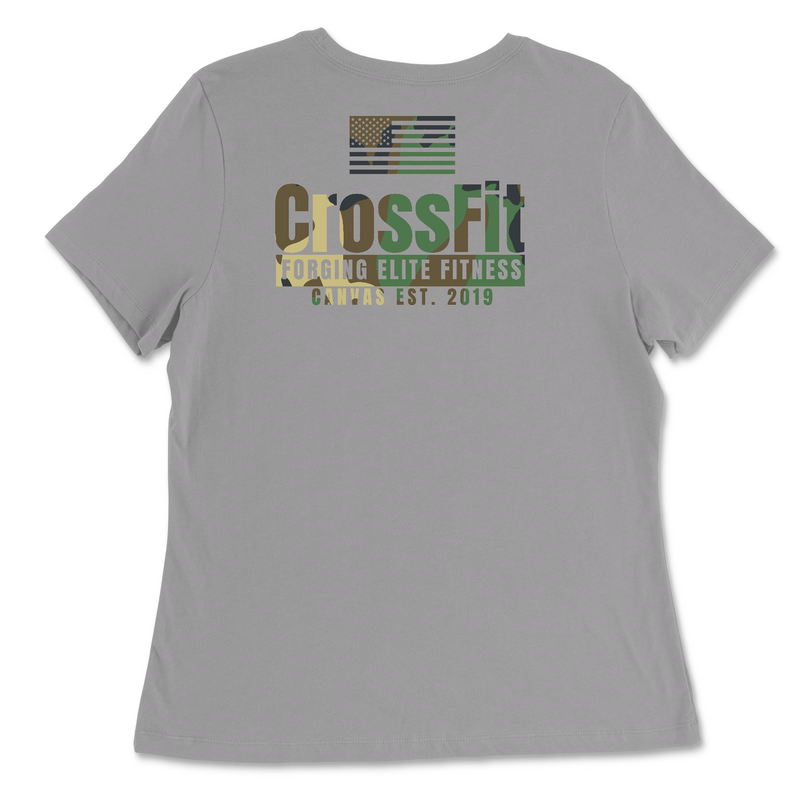 CrossFit Canvas Camo 2 Womens - Relaxed Jersey T-Shirt