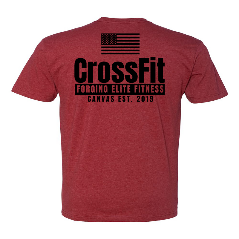 CrossFit Canvas Flag Mens - T-Shirt