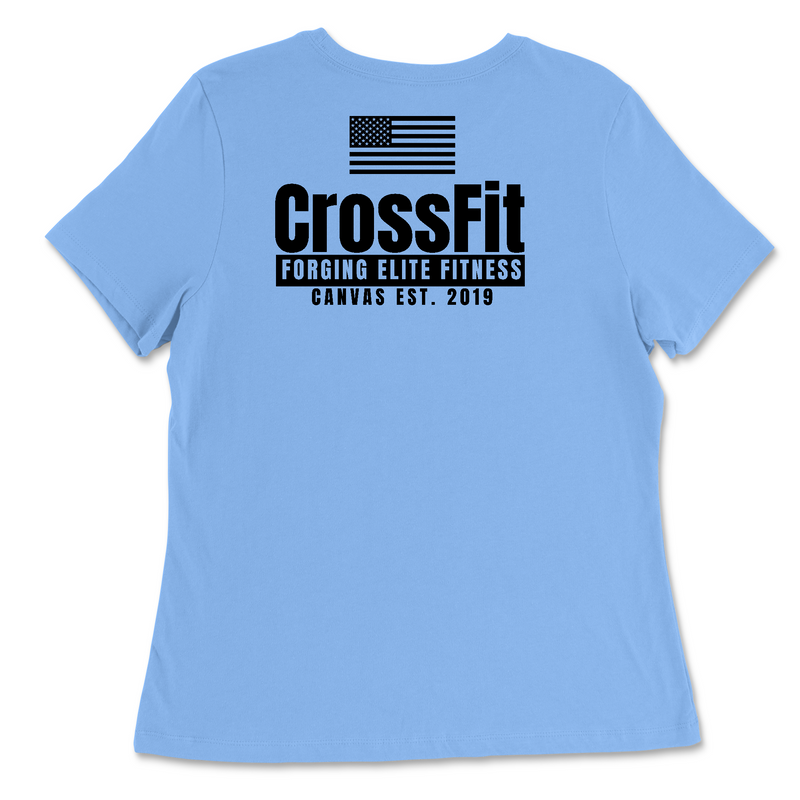 CrossFit Canvas Flag Womens - Relaxed Jersey T-Shirt