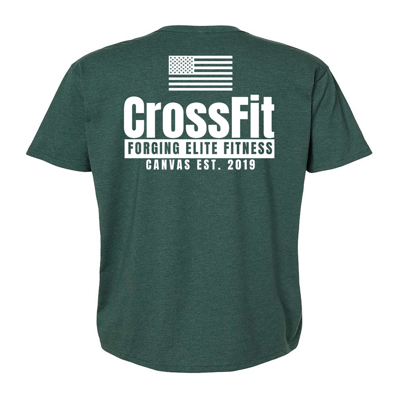 CrossFit Canvas Flag Mens - T-Shirt