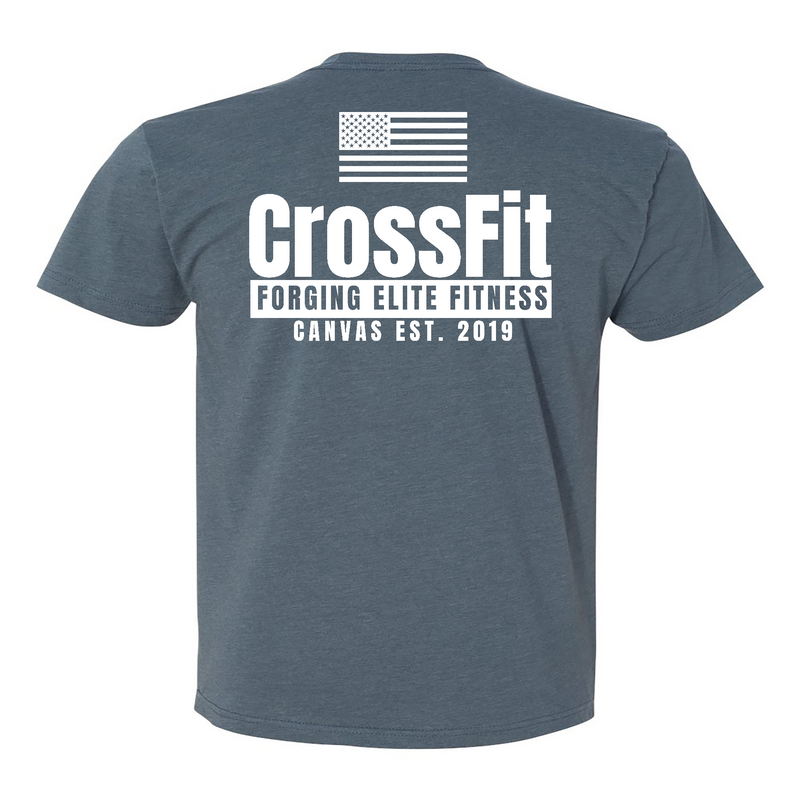CrossFit Canvas Flag Mens - T-Shirt