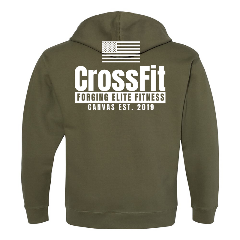 CrossFit Canvas Flag Mens - Hoodie