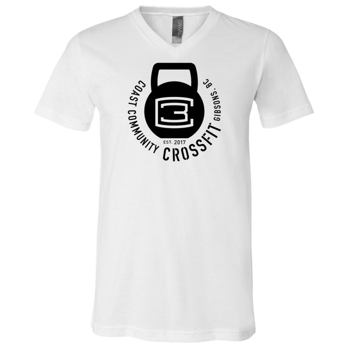 CrossFit Gibsons - 100 - Kettlebell - Men's V-Neck T-Shirt