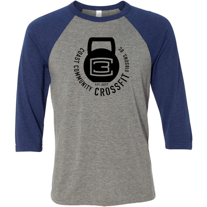 CrossFit Gibsons - 100 - Kettlebell - Men's Baseball T-Shirt