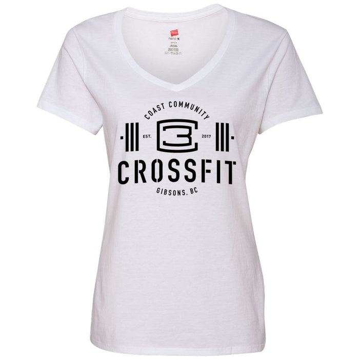 CrossFit Gibsons - 200 - New Logo Women's V-Neck T-Shirt