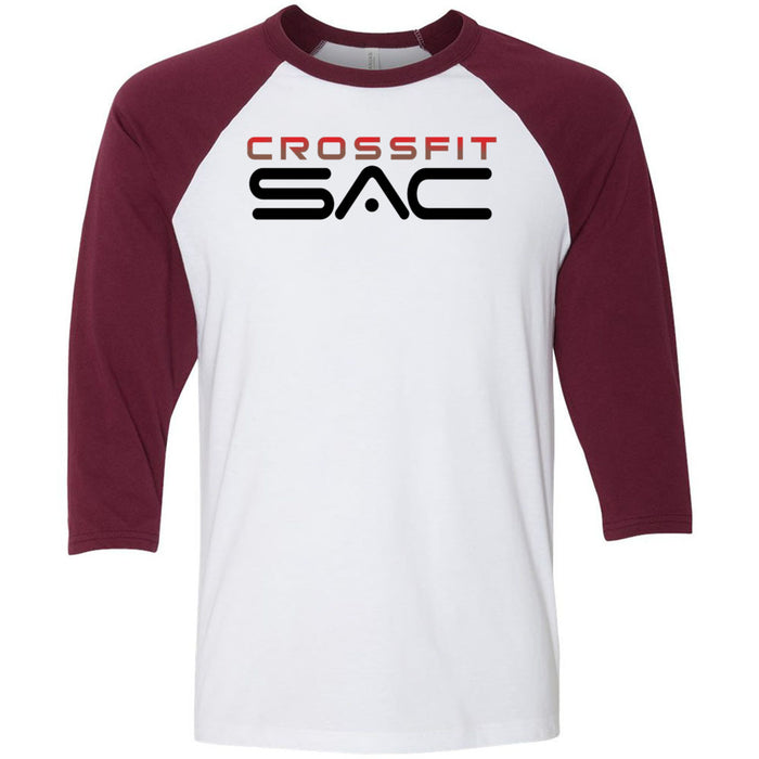 CrossFit SAC - 100 - Red & Black - Men's Baseball T-Shirt