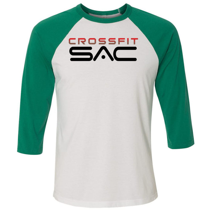 CrossFit SAC - 100 - Red & Black - Men's Baseball T-Shirt