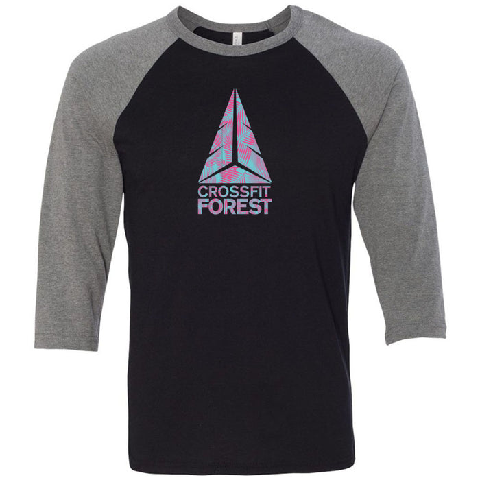 CrossFit Forest - 100 - Palms Pink - Men's Baseball T-Shirt