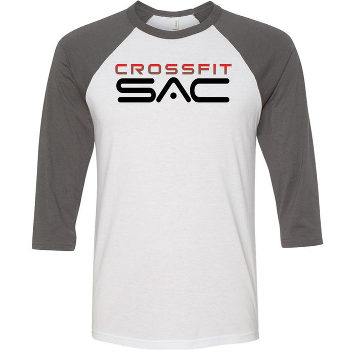 CrossFit SAC - 100 - Red & Black - Men's Baseball T-Shirt