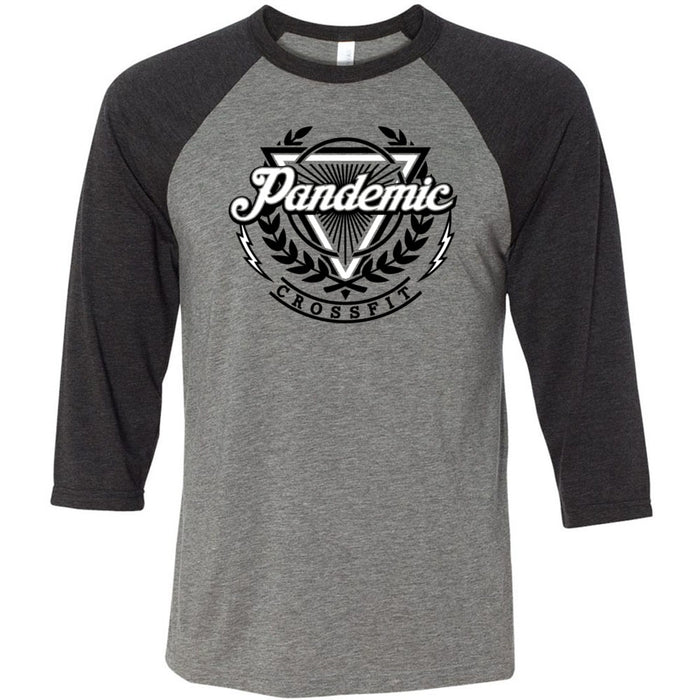 CrossFit Pandemic - 202 - Black & White - Men's Baseball T-Shirt