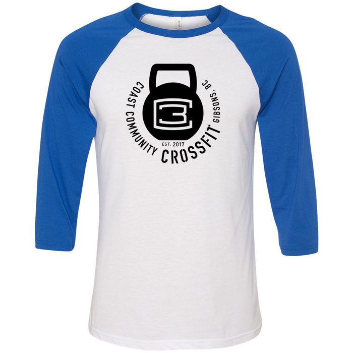 CrossFit Gibsons - 100 - Kettlebell - Men's Baseball T-Shirt