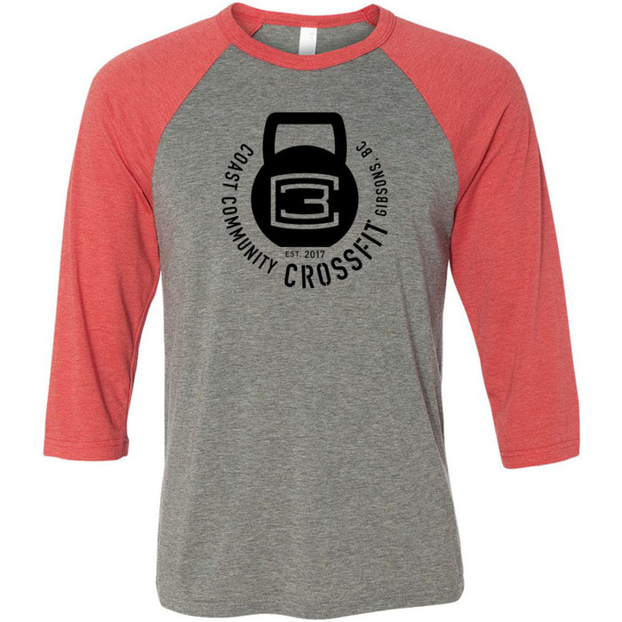 CrossFit Gibsons - 100 - Kettlebell - Men's Baseball T-Shirt