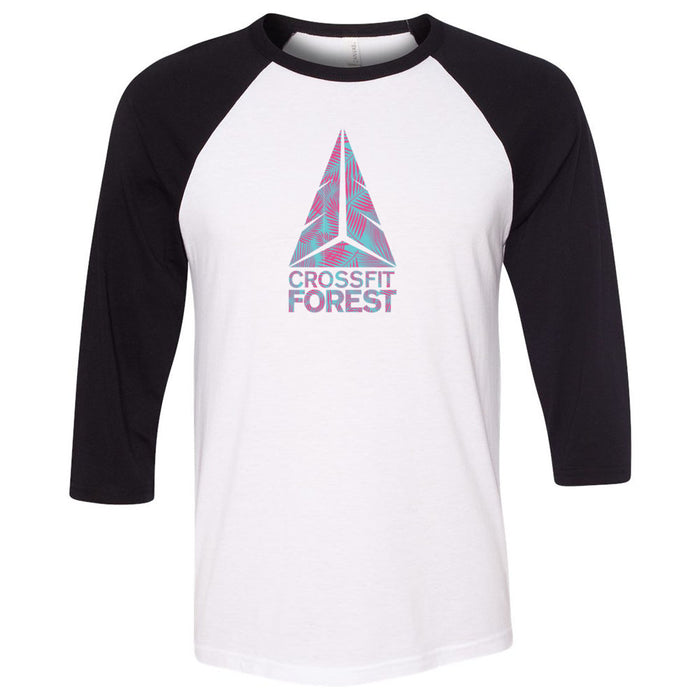 CrossFit Forest - 100 - Palms Pink - Men's Baseball T-Shirt