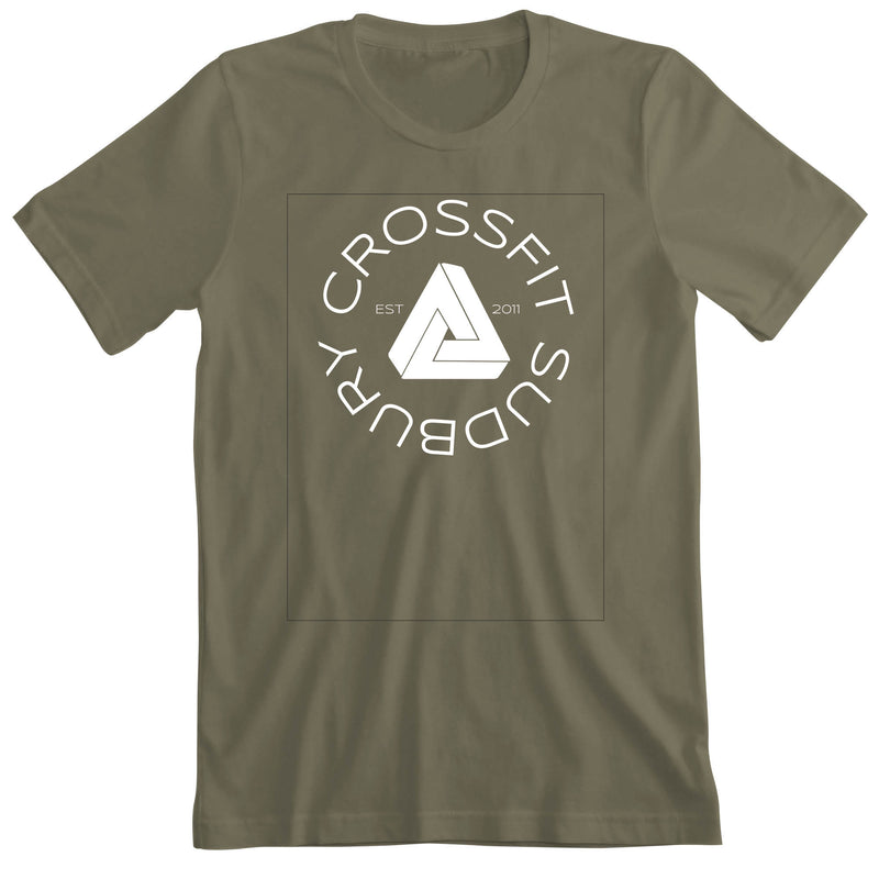 CrossFit Sudbury - 100 - Round - Men's T-Shirt