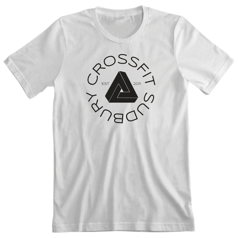 CrossFit Sudbury - 100 - Round - Men's T-Shirt