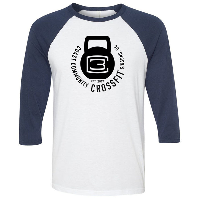 CrossFit Gibsons - 100 - Kettlebell - Men's Baseball T-Shirt