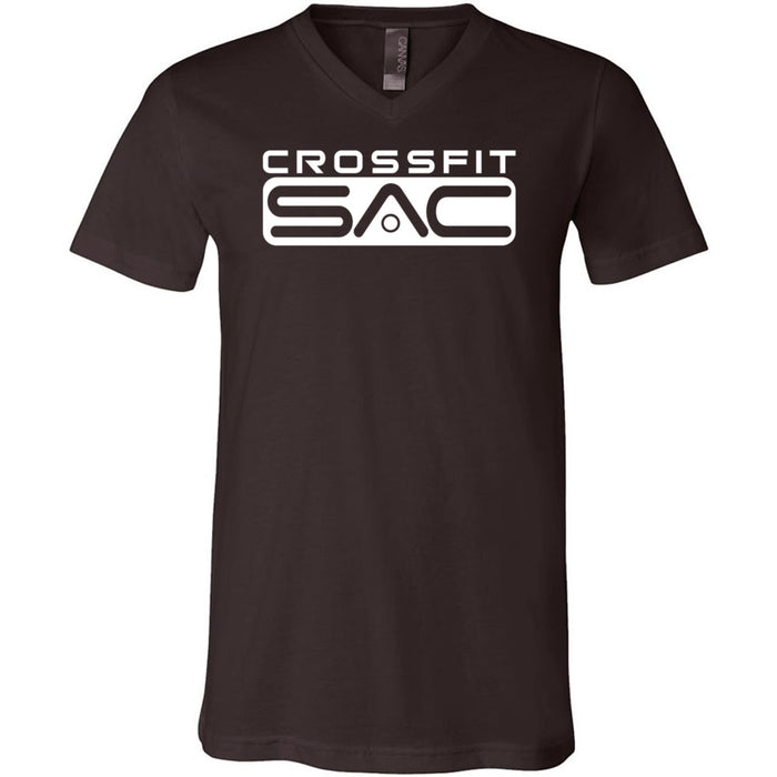 CrossFit SAC - 100 - One Color - Men's V-Neck T-Shirt