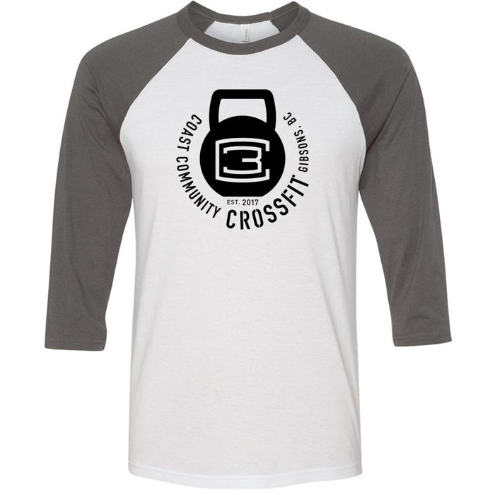 CrossFit Gibsons - 100 - Kettlebell - Men's Baseball T-Shirt