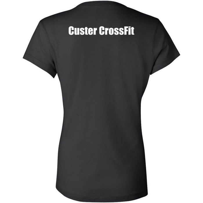 Custer CrossFit - 200 - Horizontal - Women's V-Neck T-Shirt