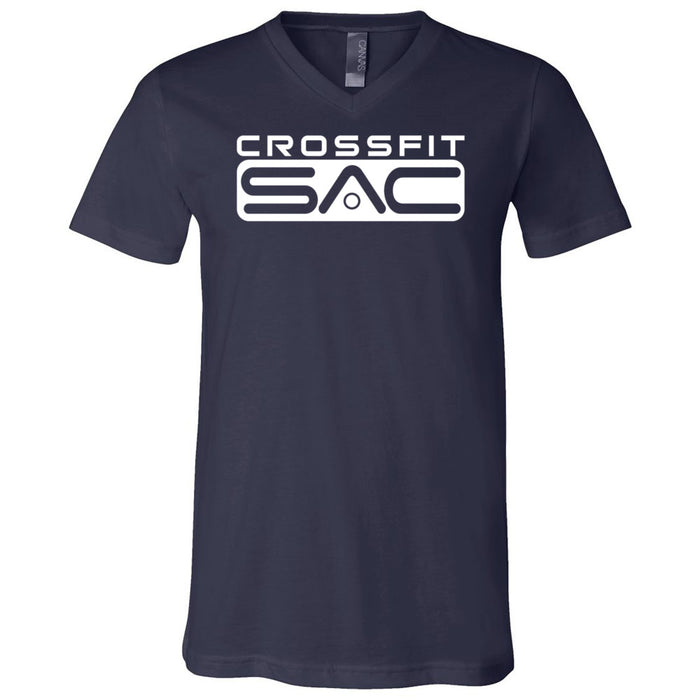 CrossFit SAC - 100 - One Color - Men's V-Neck T-Shirt