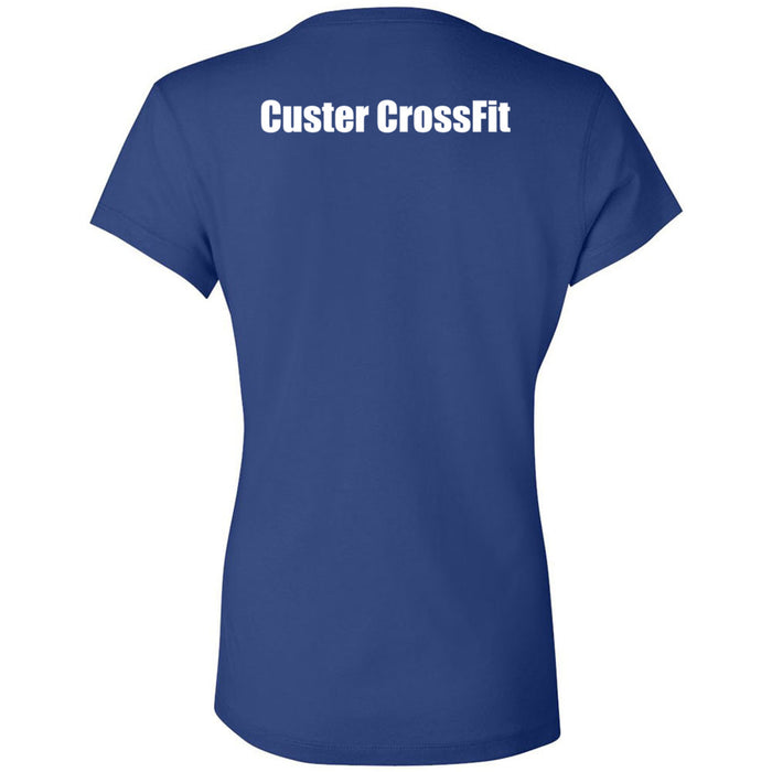 Custer CrossFit - 200 - Horizontal - Women's V-Neck T-Shirt