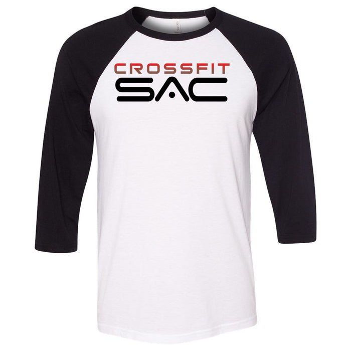 CrossFit SAC - 100 - Red & Black - Men's Baseball T-Shirt