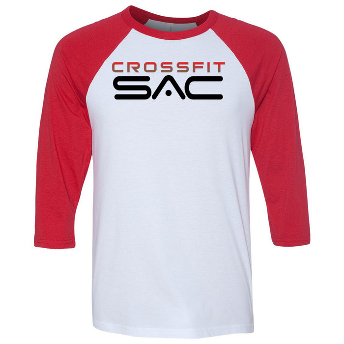 CrossFit SAC - 100 - Red & Black - Men's Baseball T-Shirt