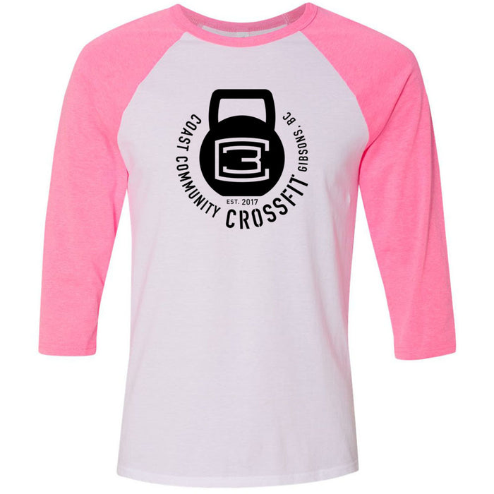 CrossFit Gibsons - 100 - Kettlebell - Men's Baseball T-Shirt