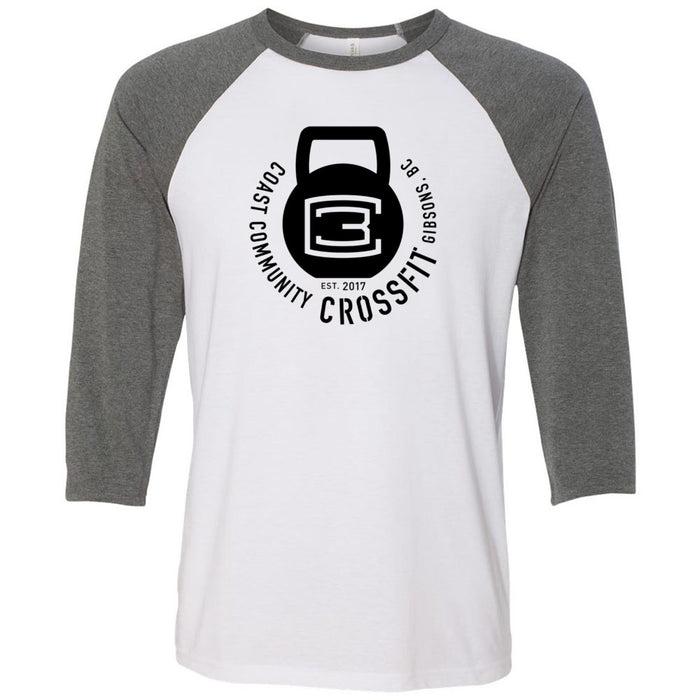 CrossFit Gibsons - 100 - Kettlebell - Men's Baseball T-Shirt