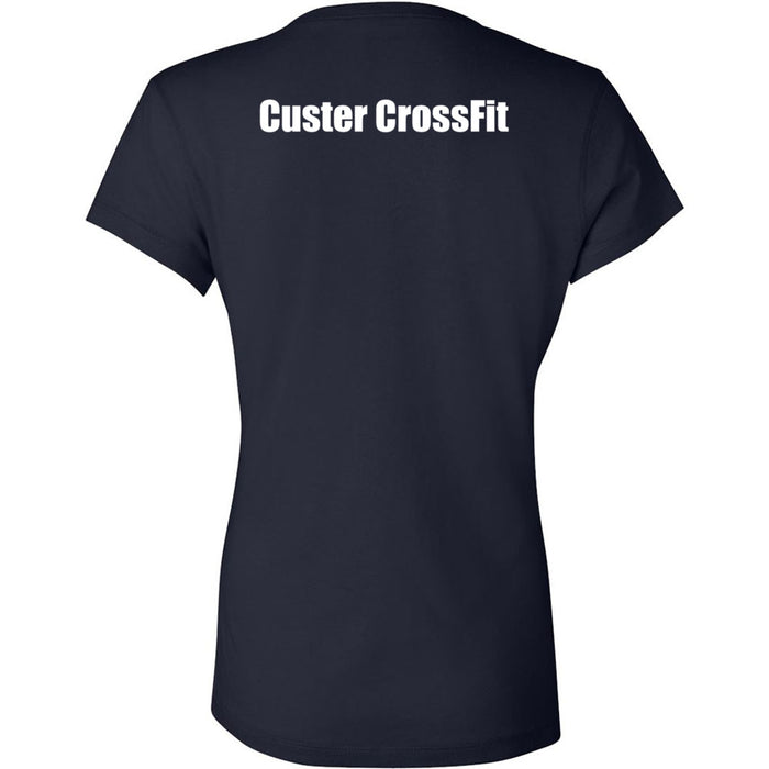 Custer CrossFit - 200 - Horizontal - Women's V-Neck T-Shirt