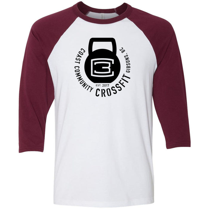 CrossFit Gibsons - 100 - Kettlebell - Men's Baseball T-Shirt