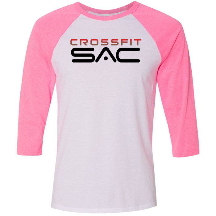 CrossFit SAC - 100 - Red & Black - Men's Baseball T-Shirt